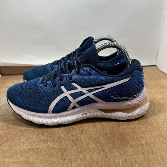 ASICS Gel-Nimbus 24 Women’s 8 Blue Pink Running Shoes Athletic Sneakers Casual - Picture 3 of 9